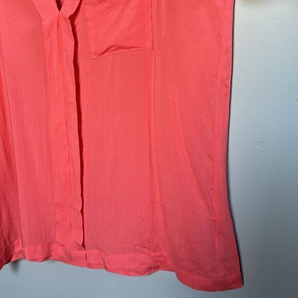 NWT Nordstrom x Gibson Lightweight Collared Sleeveless V-neck Pullover Blouse XS - Picture 8 of 15